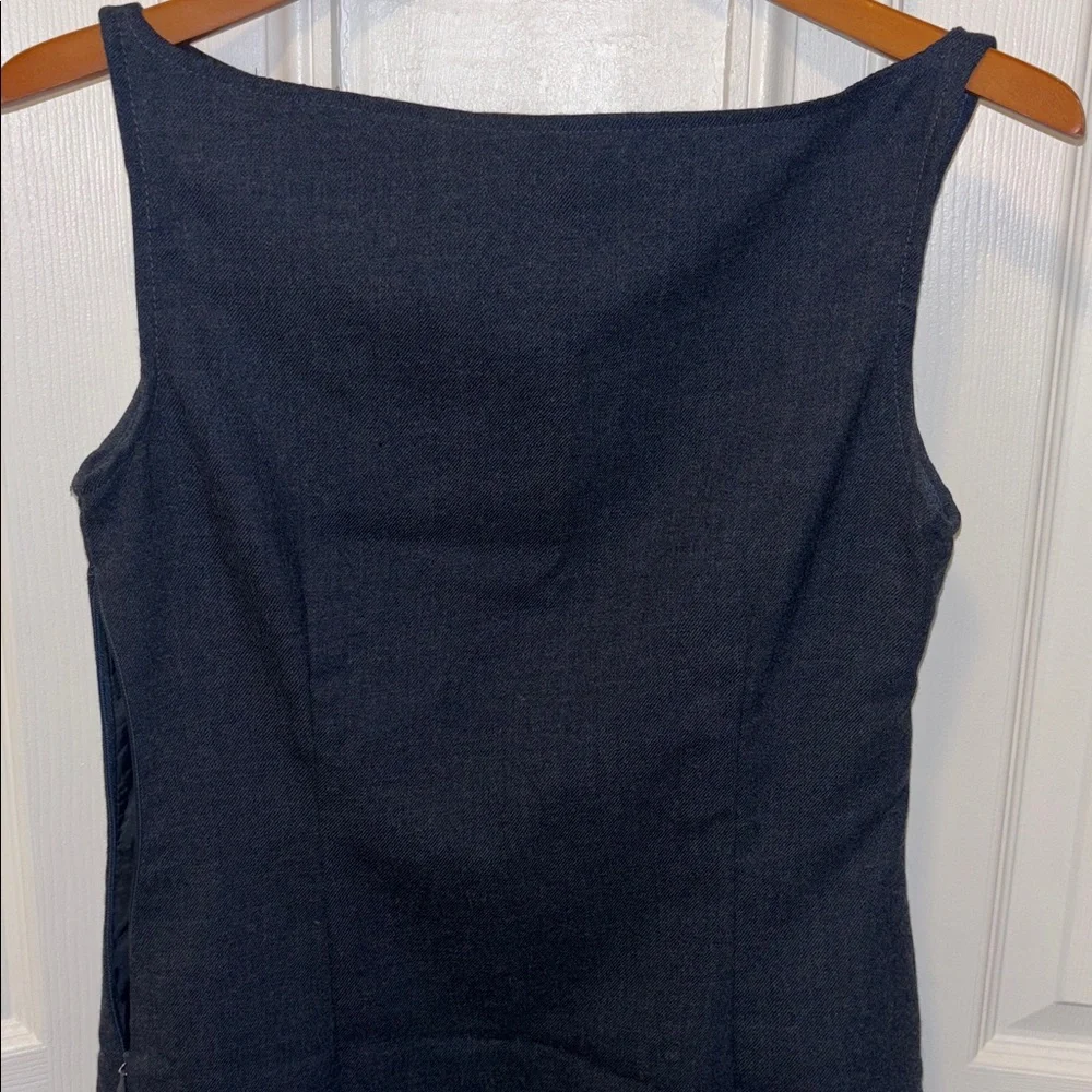 MILKFED Navy Gray pencil knee length 90s vintage y2k square neck Japanese - Picture 7 of 12